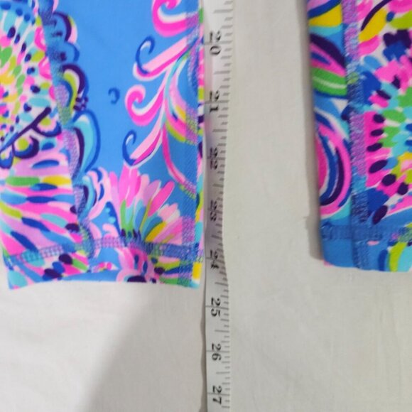 Lilly Pulitzer Luxletic Women XS Leggings Blue Multicolor Paisley Activewear - Picture 4 of 8